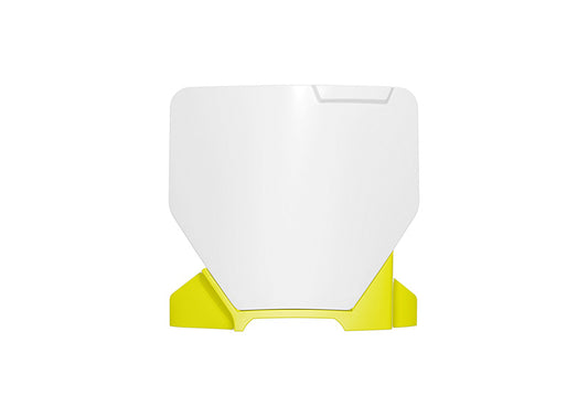 Rtech Front Number Plate - White / Yellow