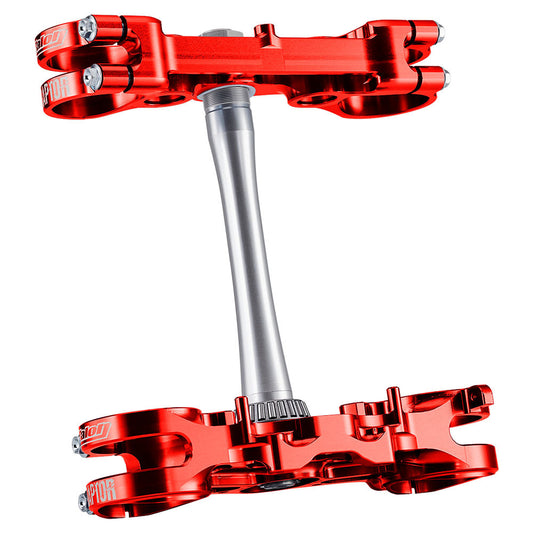 Talon Raptor Adjustable Triple Clamp - Red