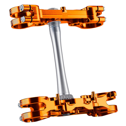 Talon Raptor Adjustable Triple Clamp - Orange