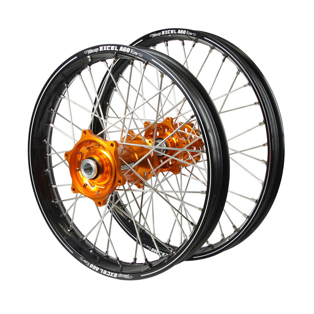 Talon Hubs / A60 Rims Wheel Set - Orange / Black