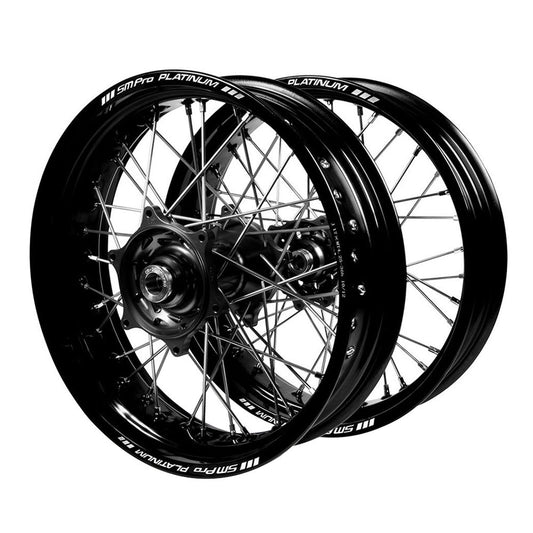 Talon Hubs / SM Pro Platinum Rims Supermotard Wheelset (17*3.50 / 17*4.25) - Black
