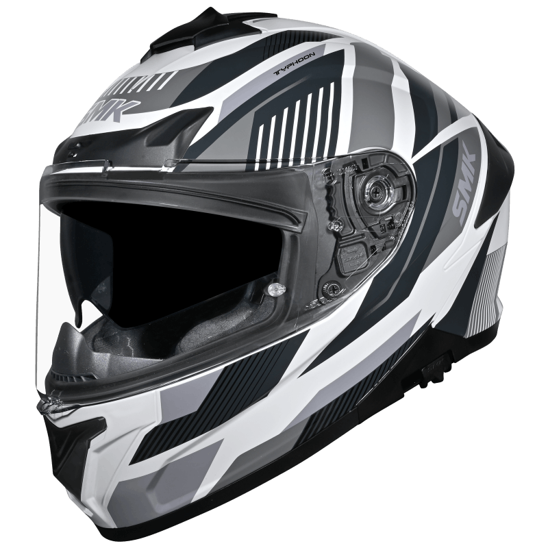 SMK Typhoon 06 Sparko Helmet - White / Grey / Black GL162