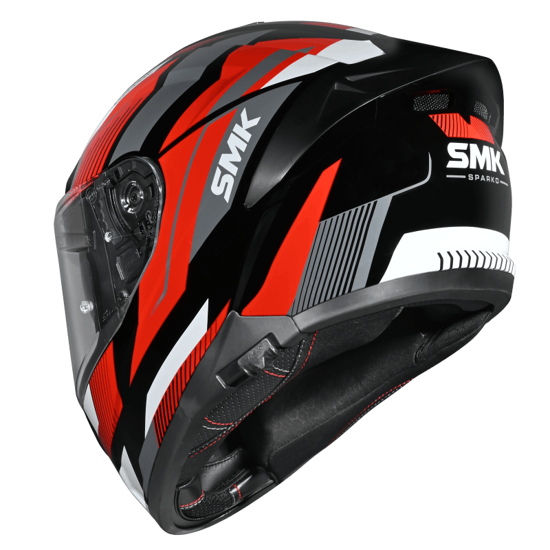SMK Typhoon 06 Sparko Helmet - Black / Grey / Red GL236