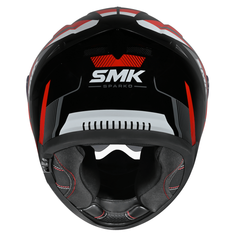 SMK Typhoon 06 Sparko Helmet - Black / Grey / Red GL236