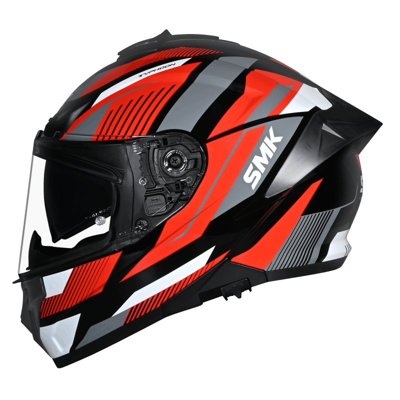 SMK Typhoon 06 Sparko Helmet - Black / Grey / Red GL236