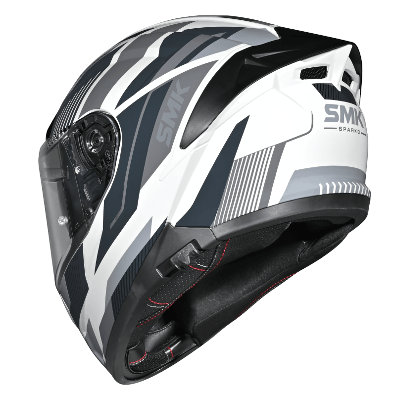 SMK Typhoon 06 Sparko Helmet - White / Grey / Black GL162