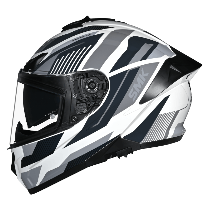 SMK Typhoon 06 Sparko Helmet - White / Grey / Black GL162