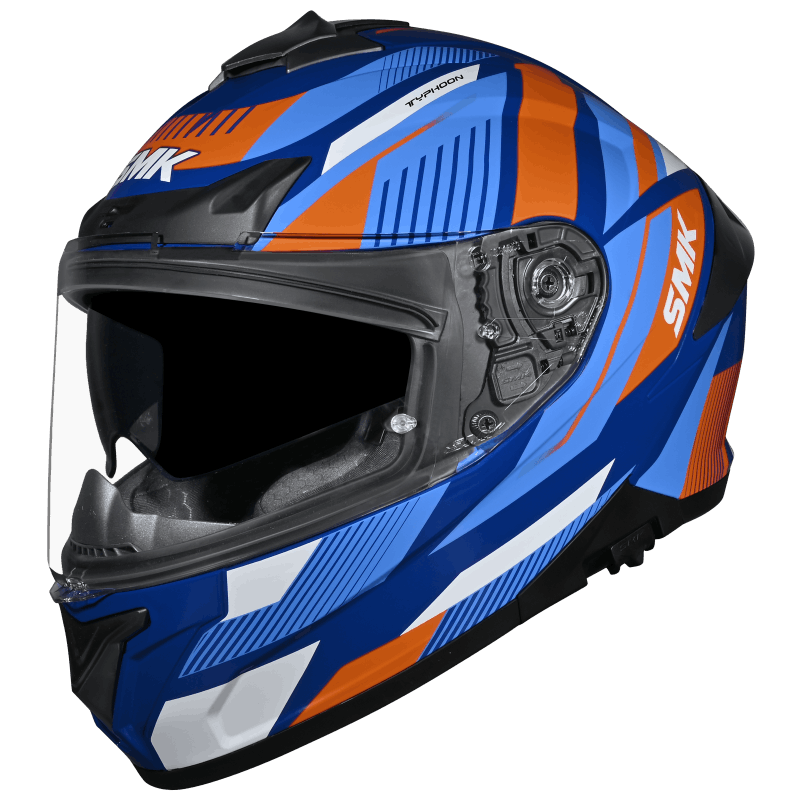 SMK Typhoon 06 Sparko Helmet - Blue / Orange MA557