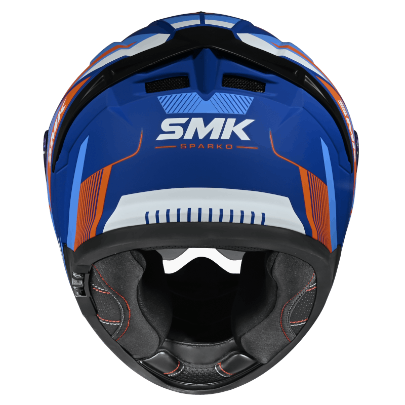 SMK Typhoon 06 Sparko Helmet - Blue / Orange MA557