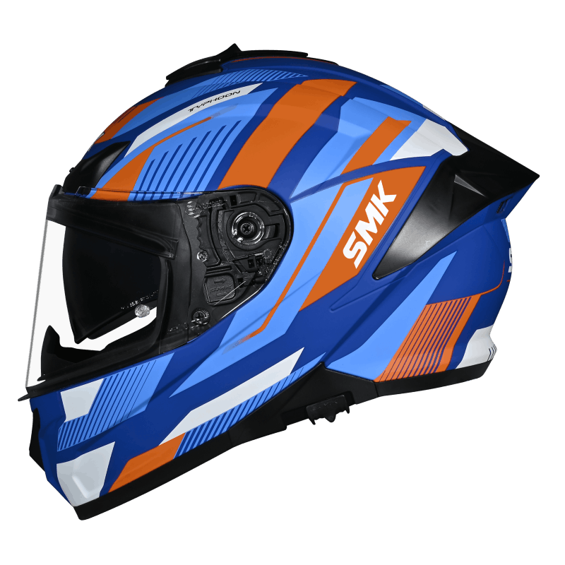 SMK Typhoon 06 Sparko Helmet - Blue / Orange MA557