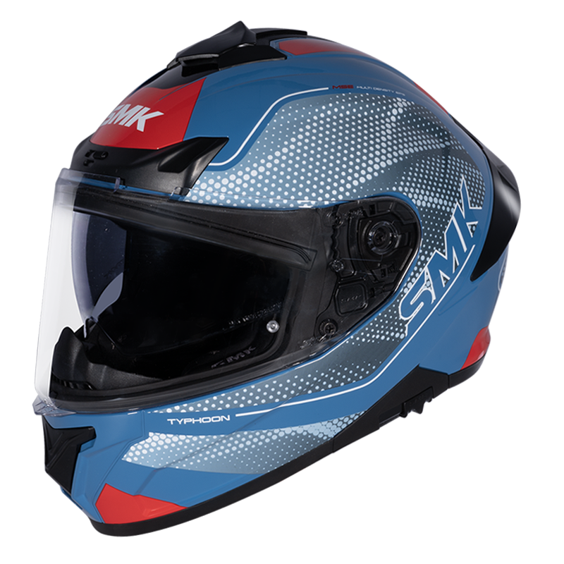 SMK Typhoon 06 Helmet Mystic MA551 - Blue / White