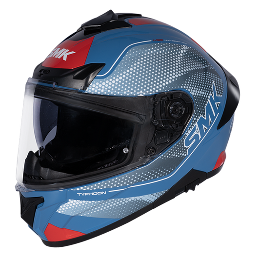 SMK Typhoon 06 Helmet Mystic MA551 - Blue / White