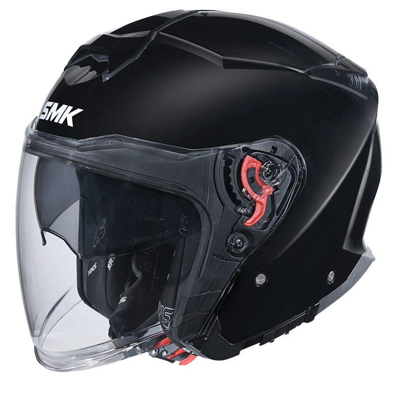 SMK GTJ Open Face Helmet - Black GL200