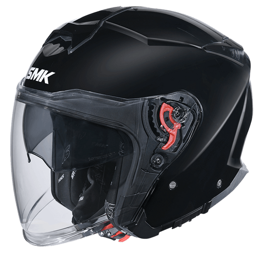 SMK GTJ Open Face Helmet - Black GL200