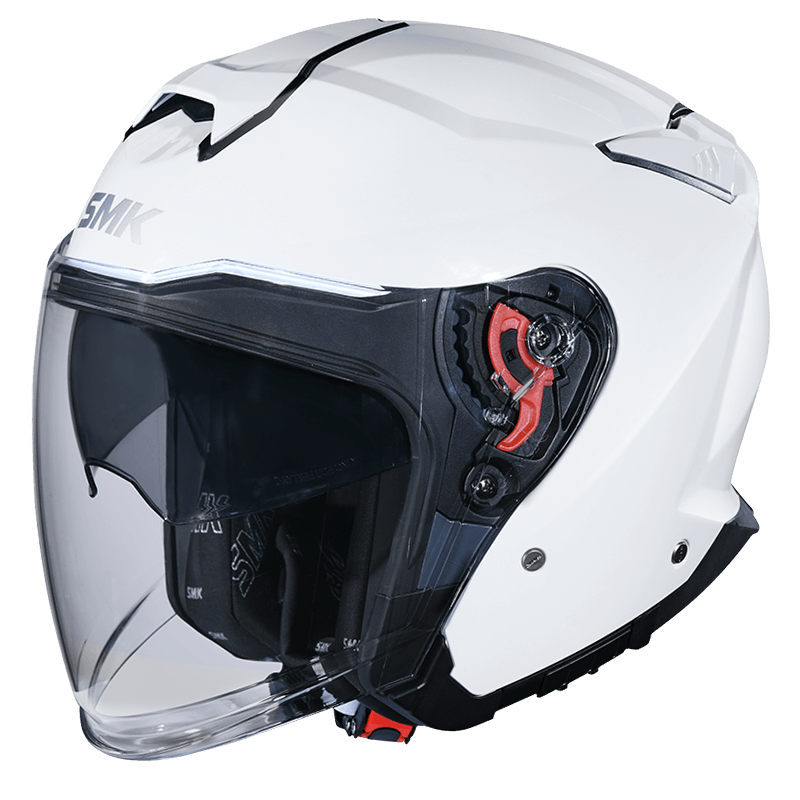 SMK GTJ Open Face Helmet - White GL100