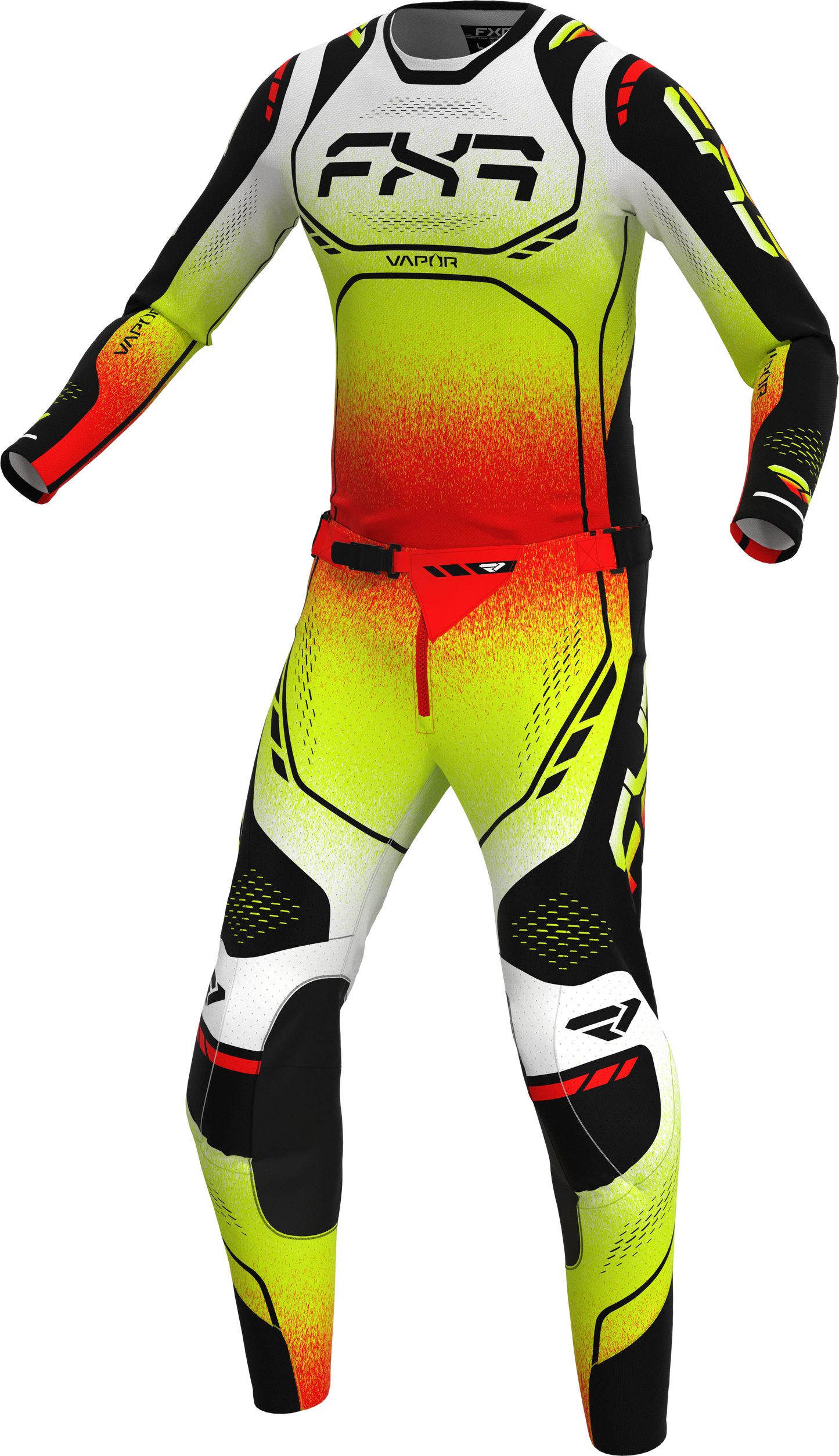 FXR 26.5 Vapor Air Heat Jersey & Pants - Red / White / Yellow