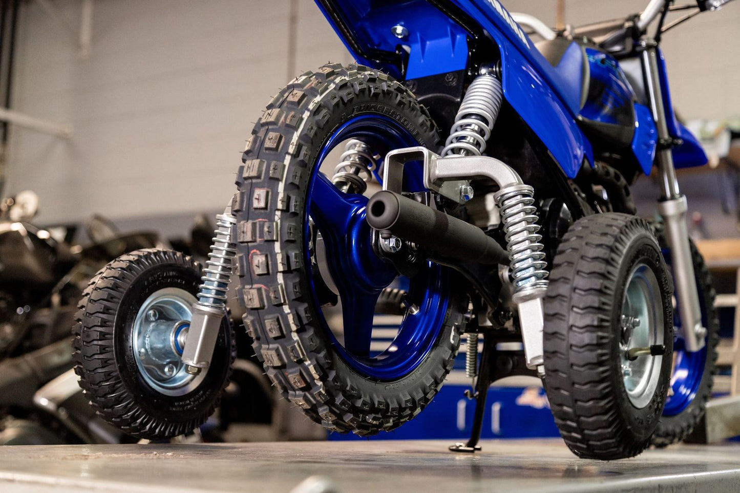 Mini Moto Yamaha PW50 Rear Mount Training Wheels With Suspension