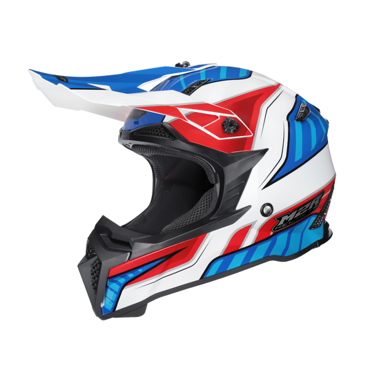 M2R X2.1 Torque PC-10 Helmet - Red / White / Blue
