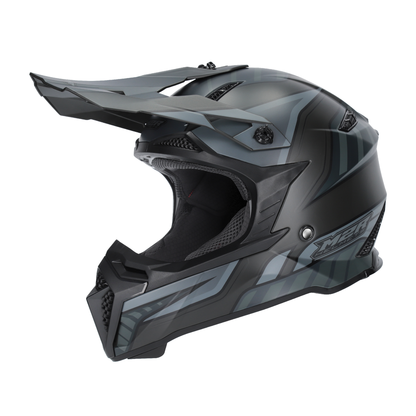 M2R X2.1 Youth Torque PC-5F Helmet - Black / Grey