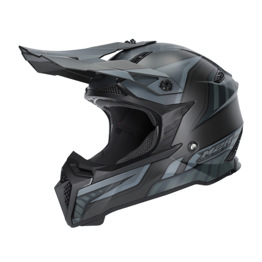 M2R X2.1 Youth Torque PC-5F Helmet - Black / Grey