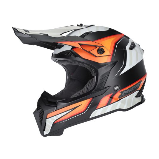 M2R X2.1 Youth Torque PC-8F Helmet - Black / Orange