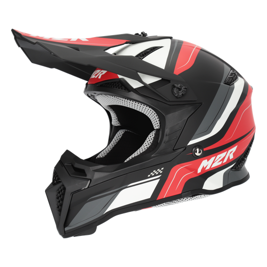 M2R X2.1 Youth Pulse PC-1F Helmet - Red / Black