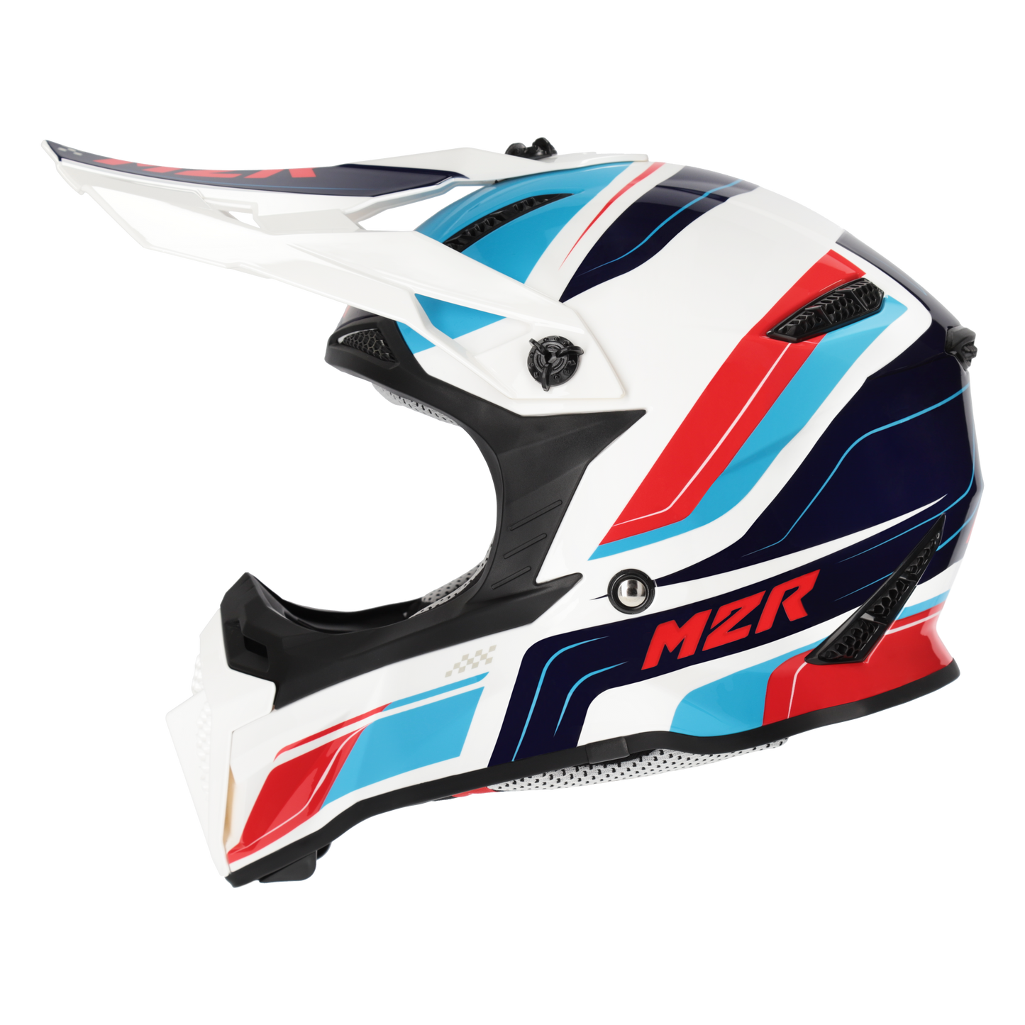 M2R X2.1 Youth Pulse PC-2 Helmet - Blue / White / Red