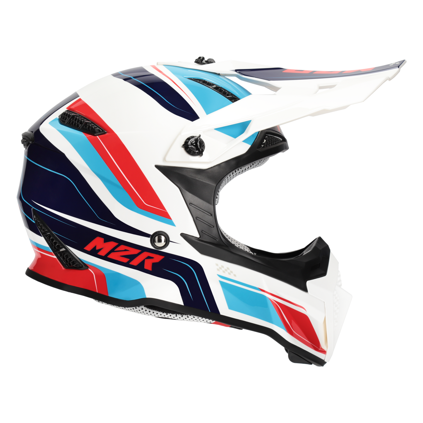 M2R X2.1 Youth Pulse PC-2 Helmet - Blue / White / Red
