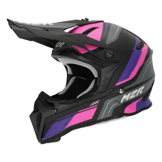 M2R X2.1 Youth Pulse PC-7F Helmet - Pink / Purple