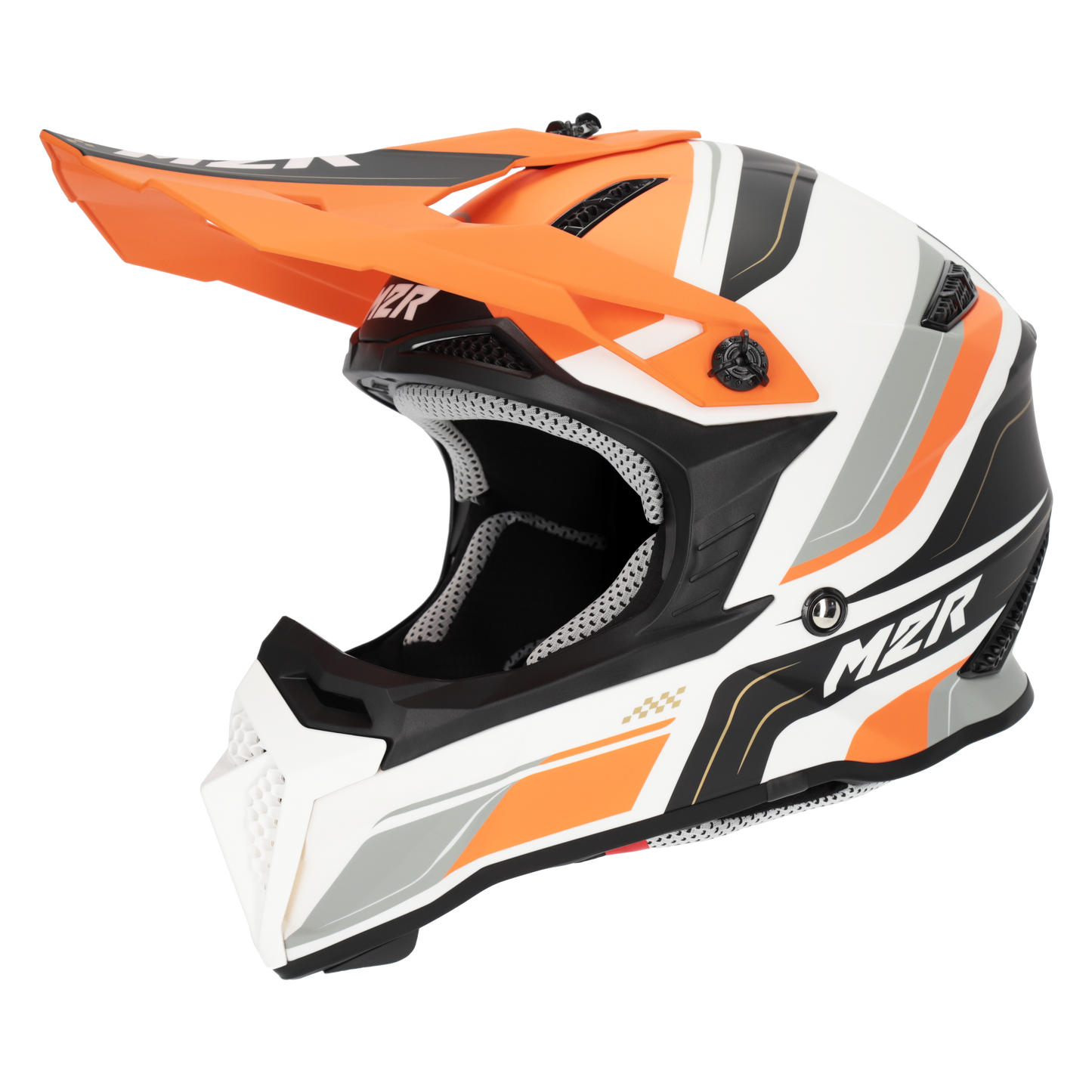 M2R X2.1 Youth Pulse PC-8F Helmet - Orange / White