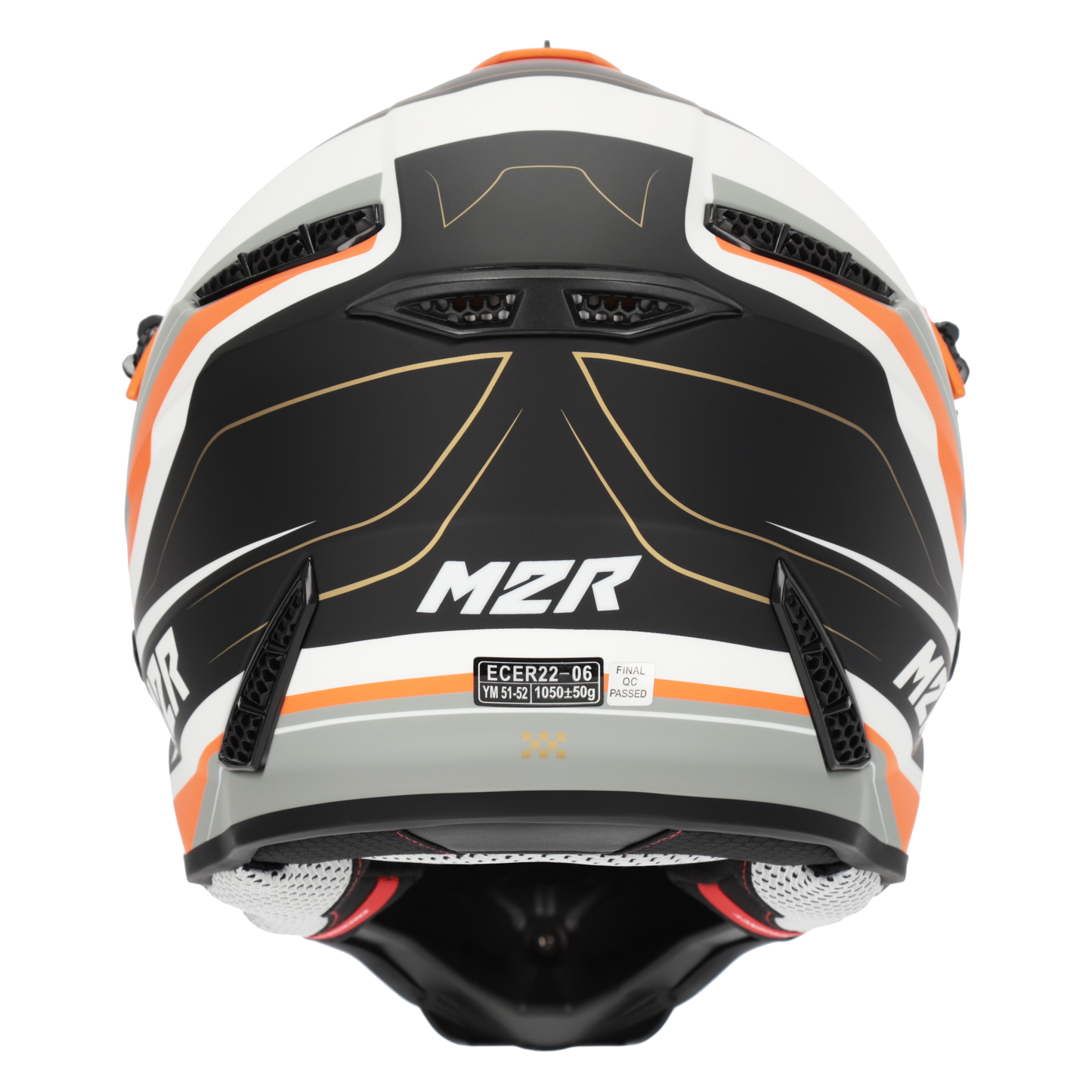 M2R X2.1 Youth Pulse PC-8F Helmet - Orange / White