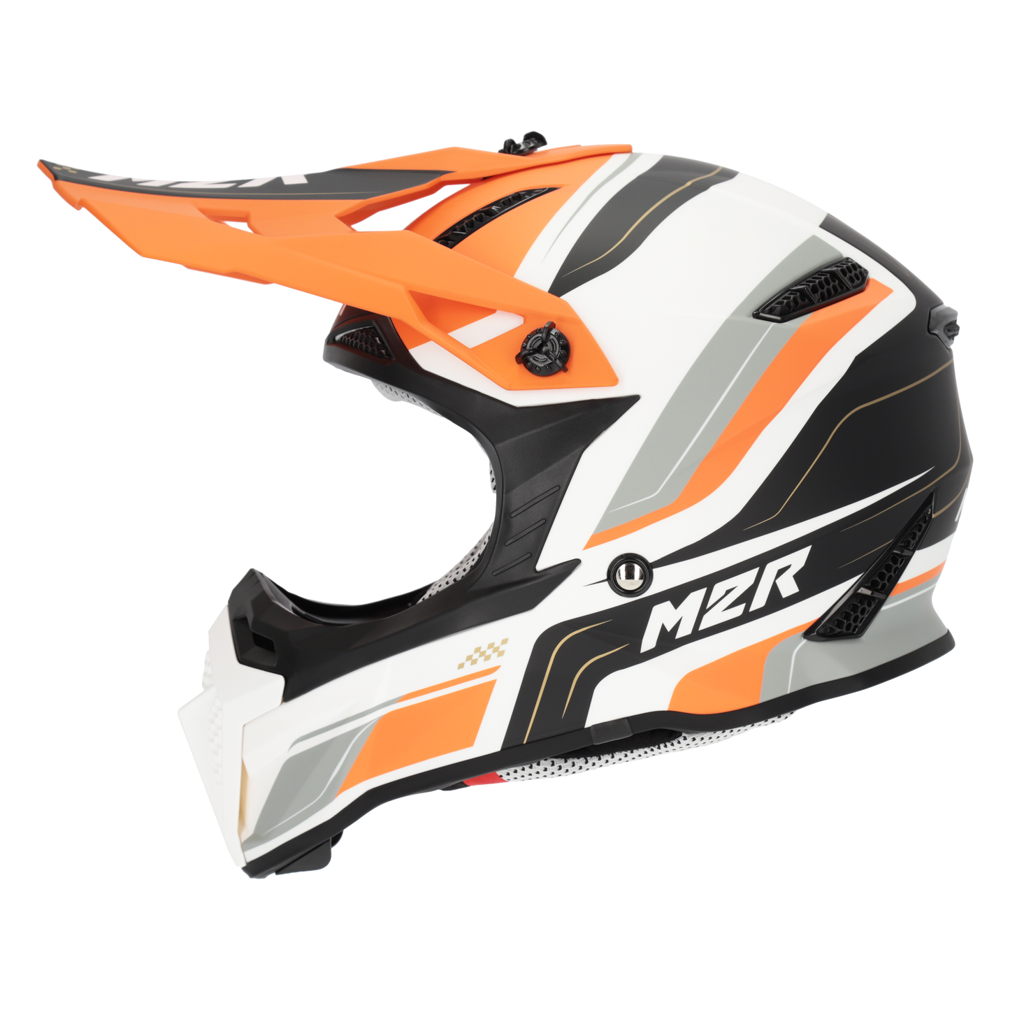 M2R X2.1 Youth Pulse PC-8F Helmet - Orange / White