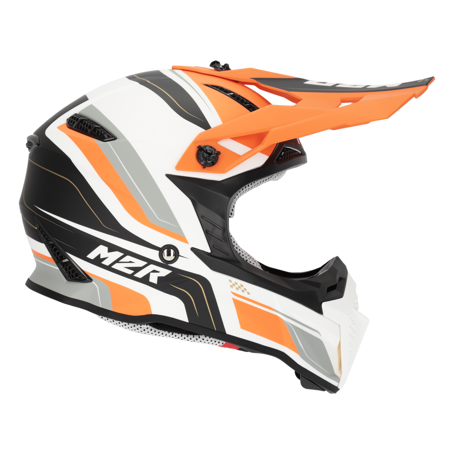 M2R X2.1 Youth Pulse PC-8F Helmet - Orange / White