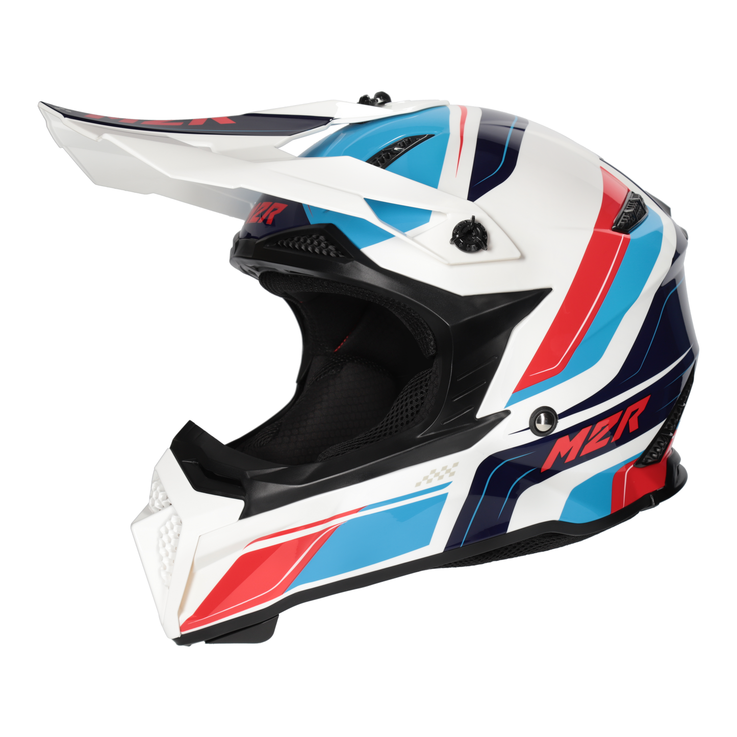M2R X2.1 Pulse PC-2 Helmet - Blue / White / Red