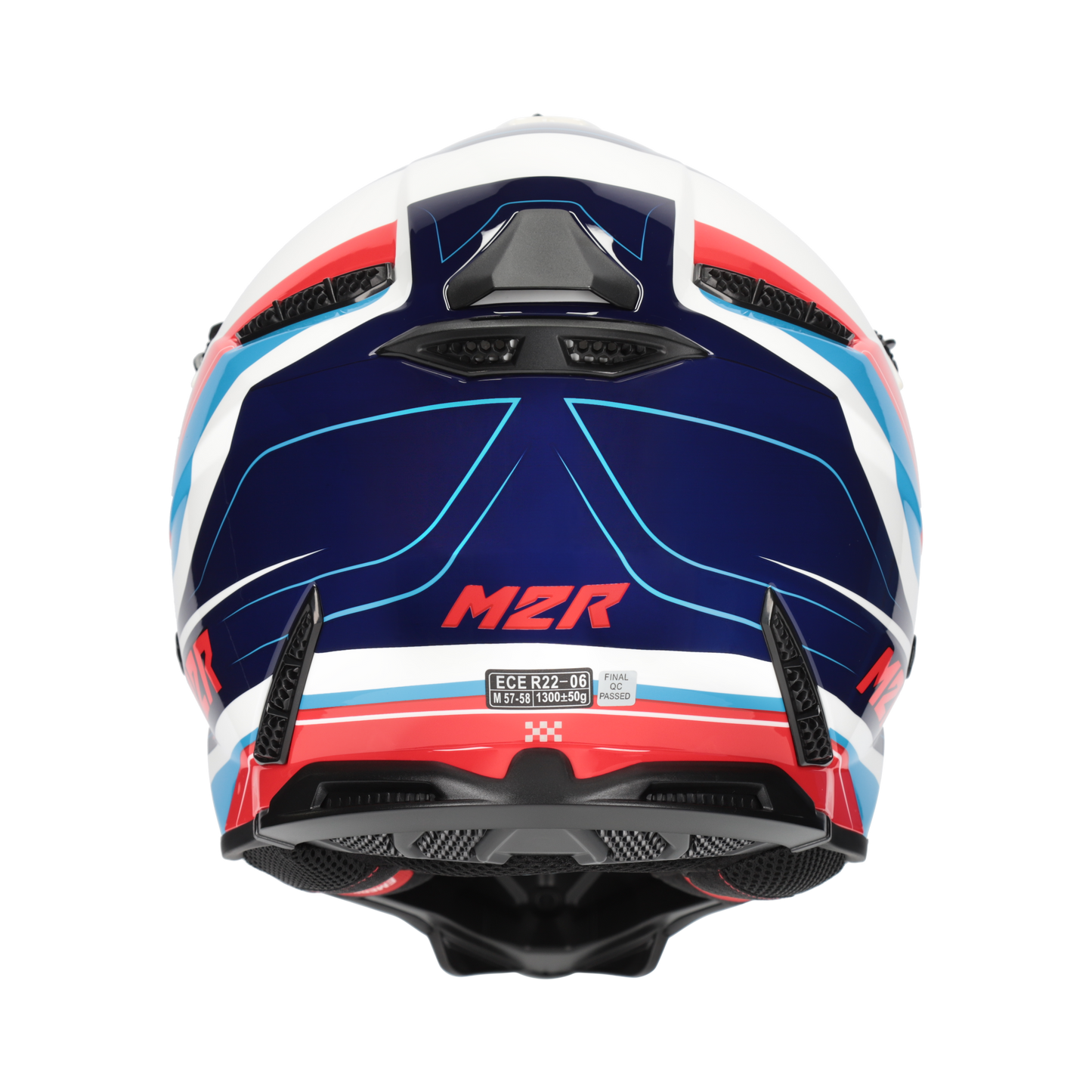 M2R X2.1 Pulse PC-2 Helmet - Blue / White / Red