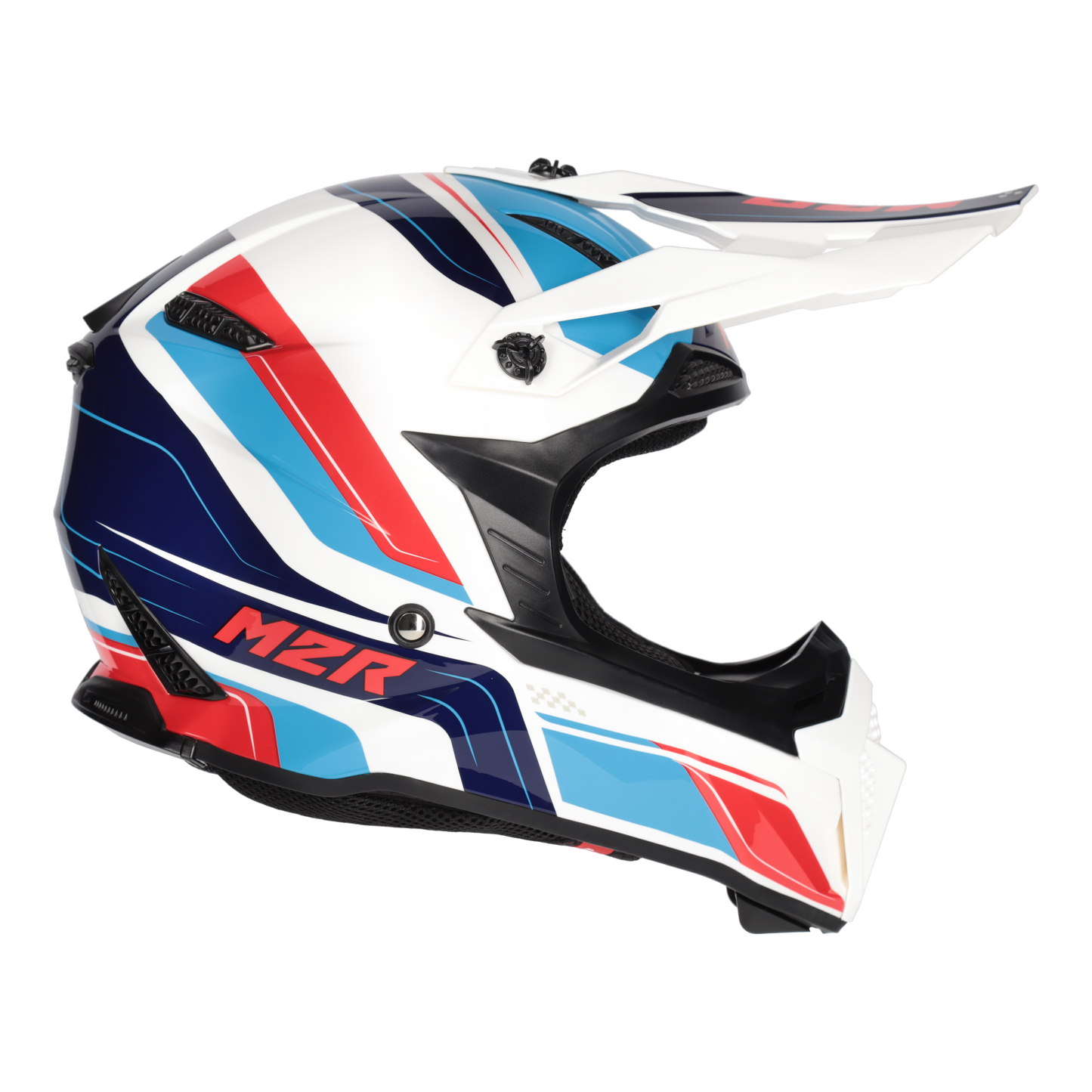M2R X2.1 Pulse PC-2 Helmet - Blue / White / Red