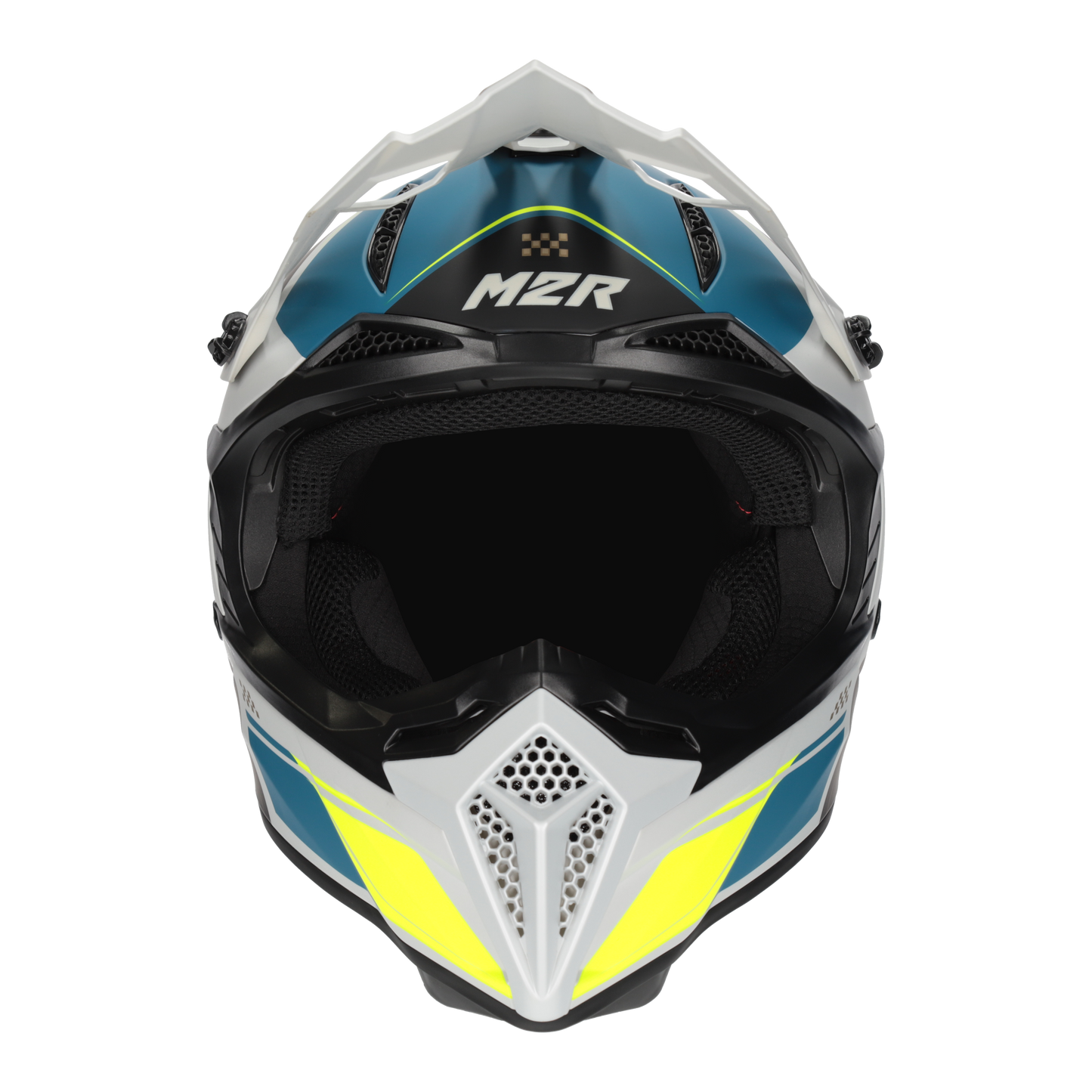 M2R X2.1 Pulse PC-3F Helmet - Yellow / Silver / Blue