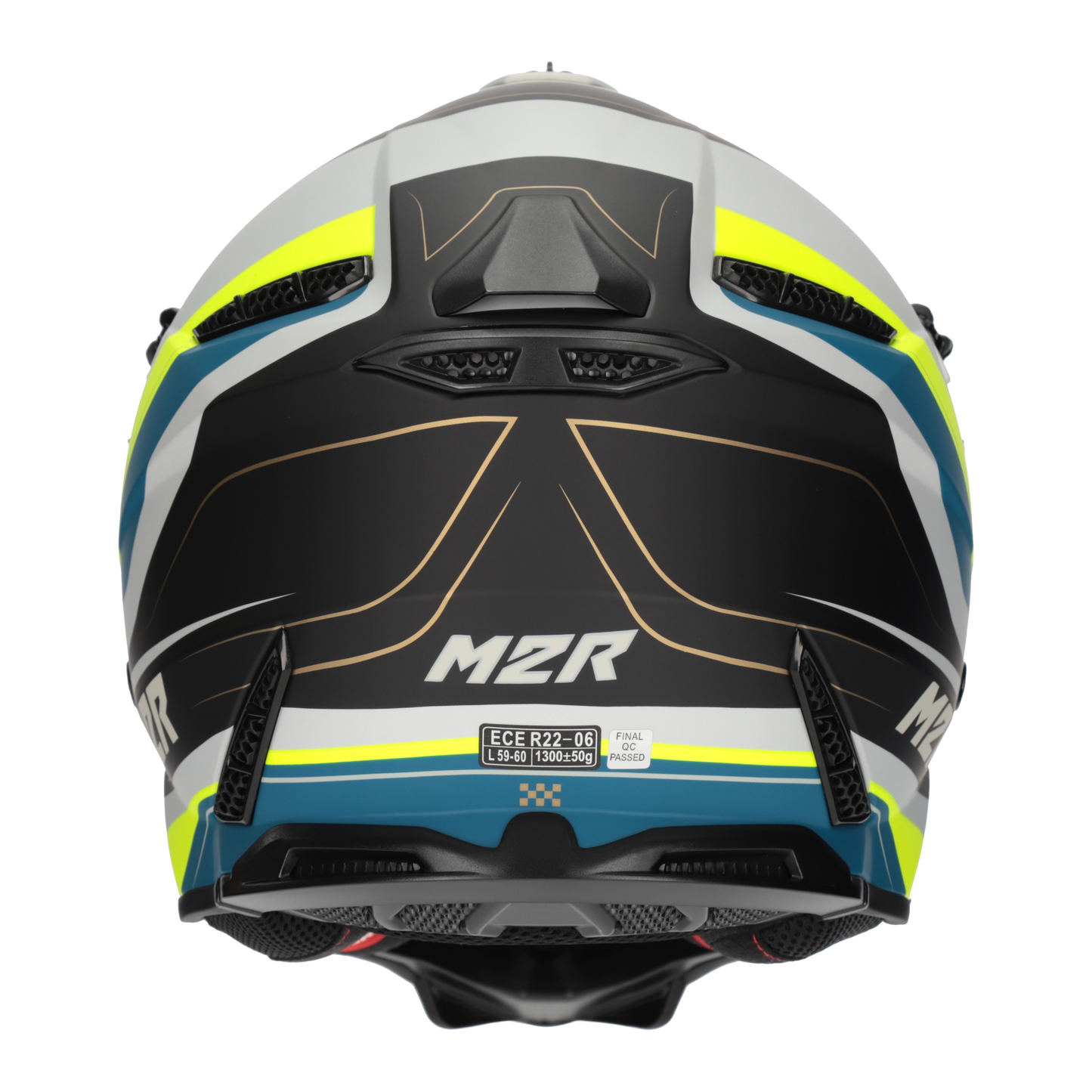 M2R X2.1 Pulse PC-3F Helmet - Yellow / Silver / Blue