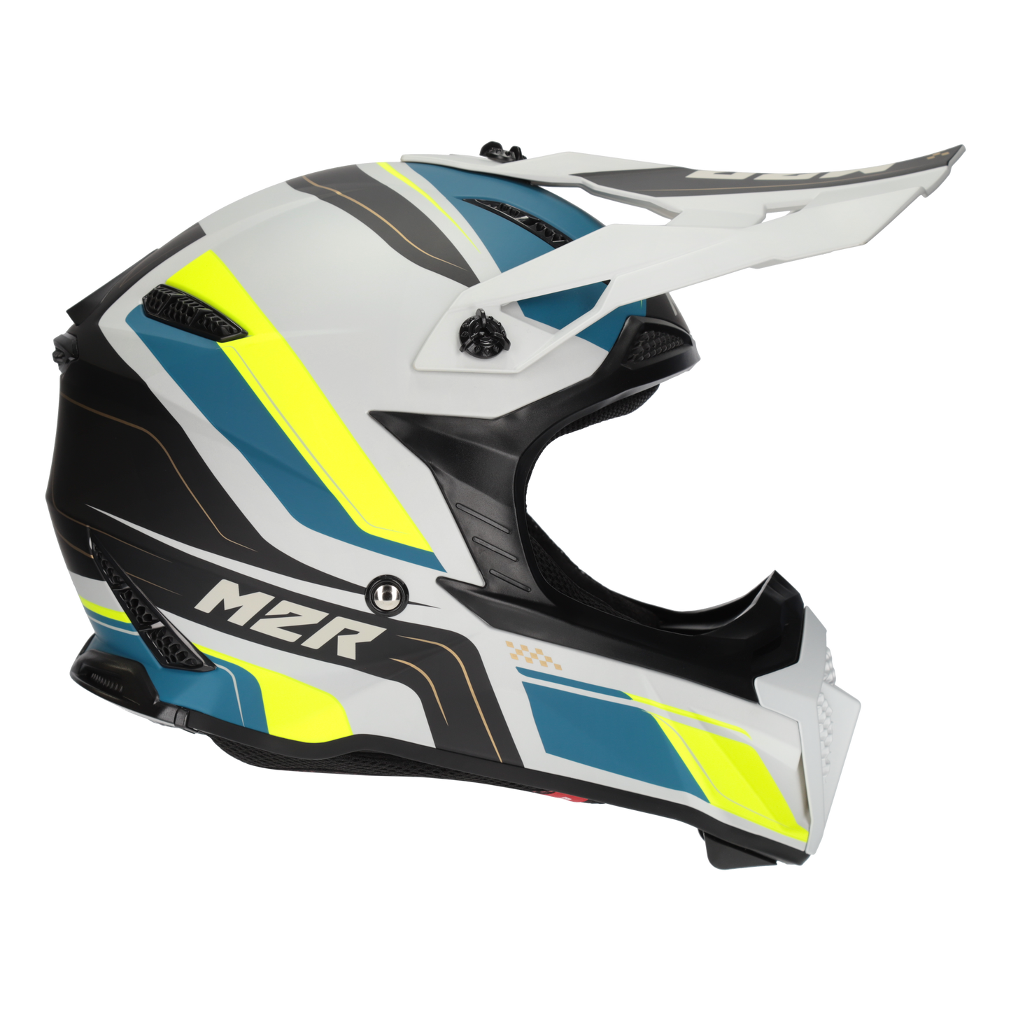 M2R X2.1 Pulse PC-3F Helmet - Yellow / Silver / Blue