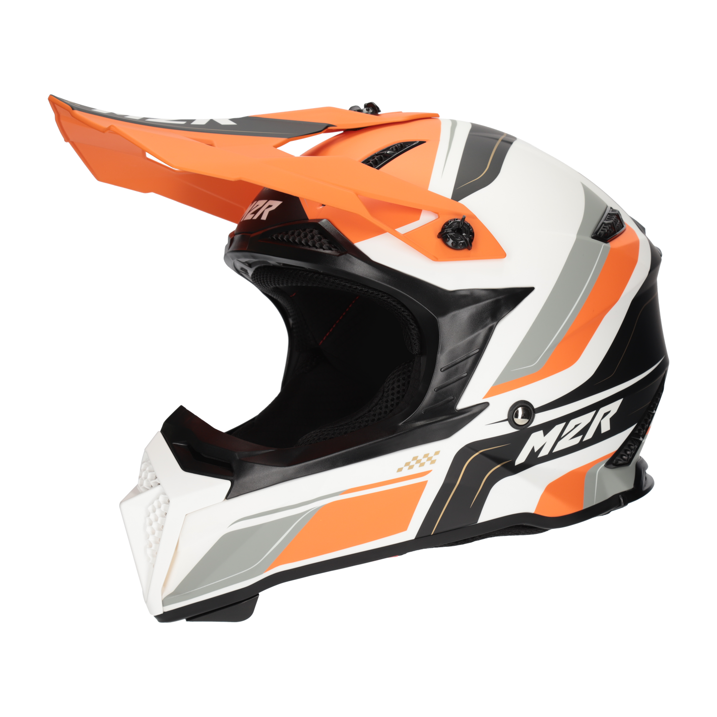 M2R X2.1 Pulse PC-8F Helmet - Orange / White