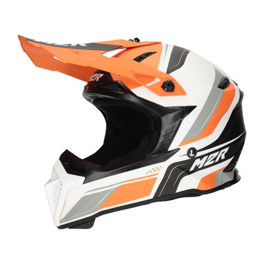 M2R X2.1 Pulse PC-8F Helmet - Orange / White