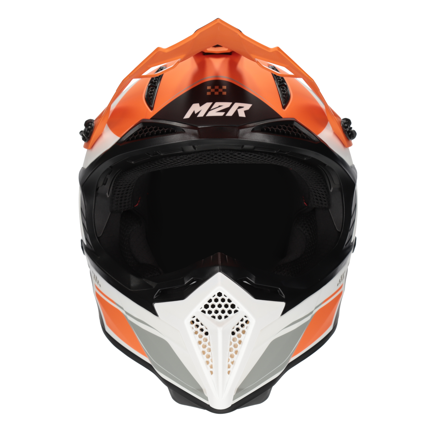 M2R X2.1 Pulse PC-8F Helmet - Orange / White