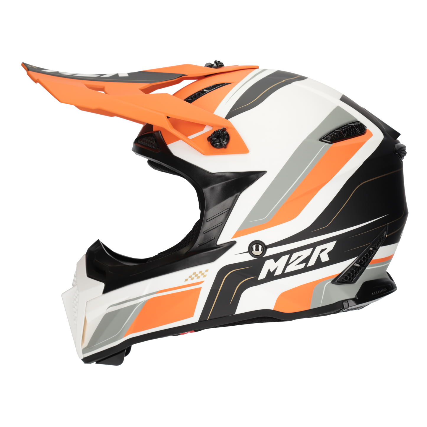 M2R X2.1 Pulse PC-8F Helmet - Orange / White
