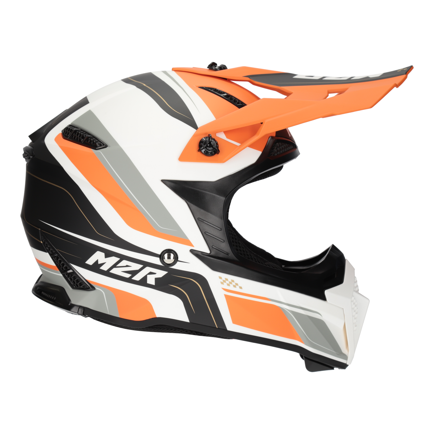 M2R X2.1 Pulse PC-8F Helmet - Orange / White