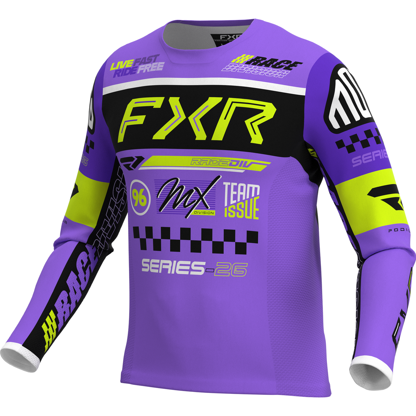 FXR 26.5 Youth Podium Gladiator Jersey - Purple / Black