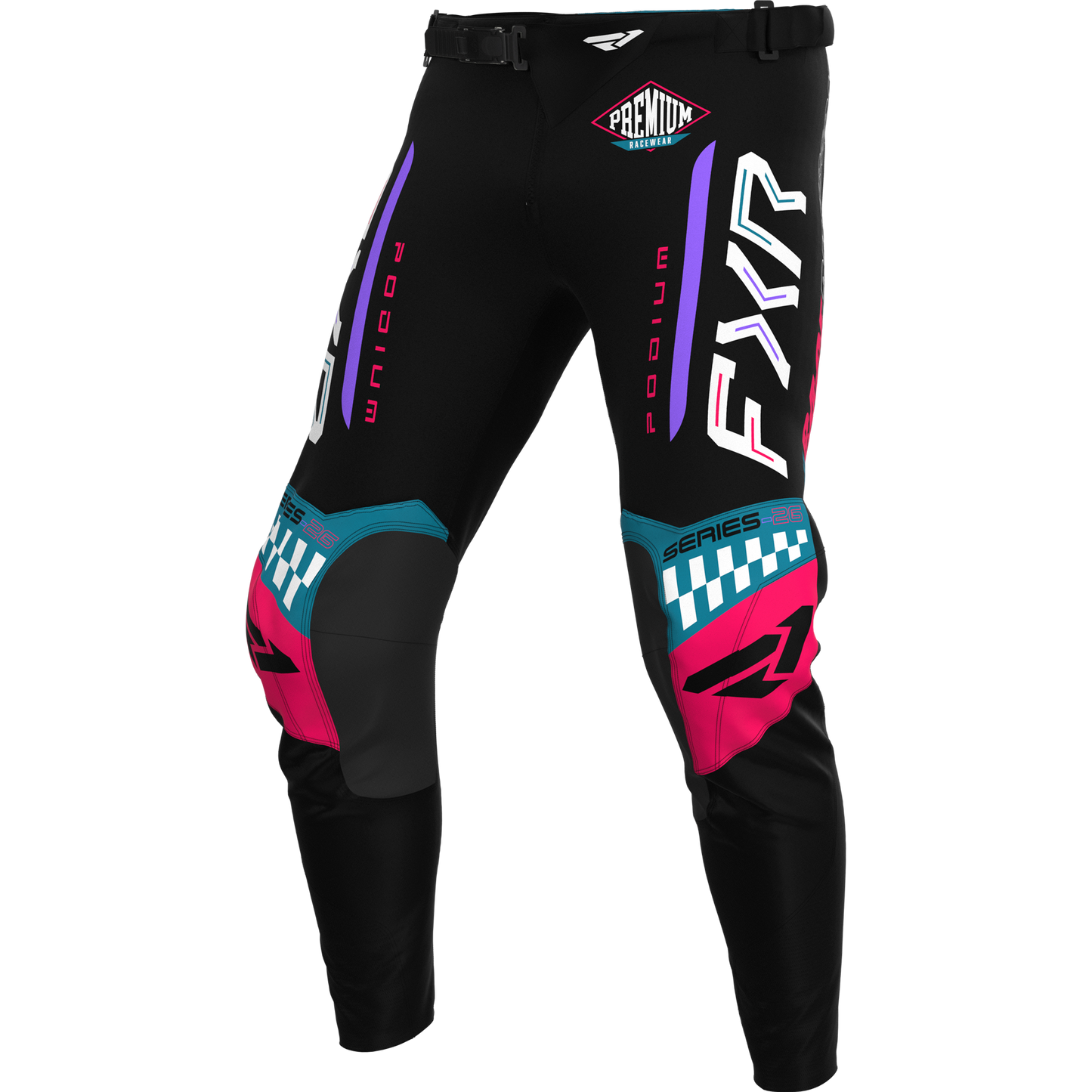 FXR 26.5 Youth Podium Gladiator Pants - Black / Coral
