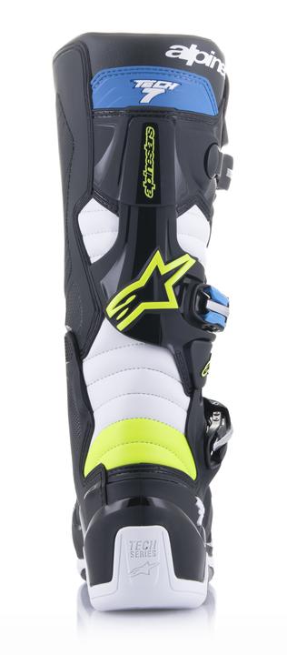 Alpinestars MX23 Tech 7 Black Enamel Blue Yellow Fluro