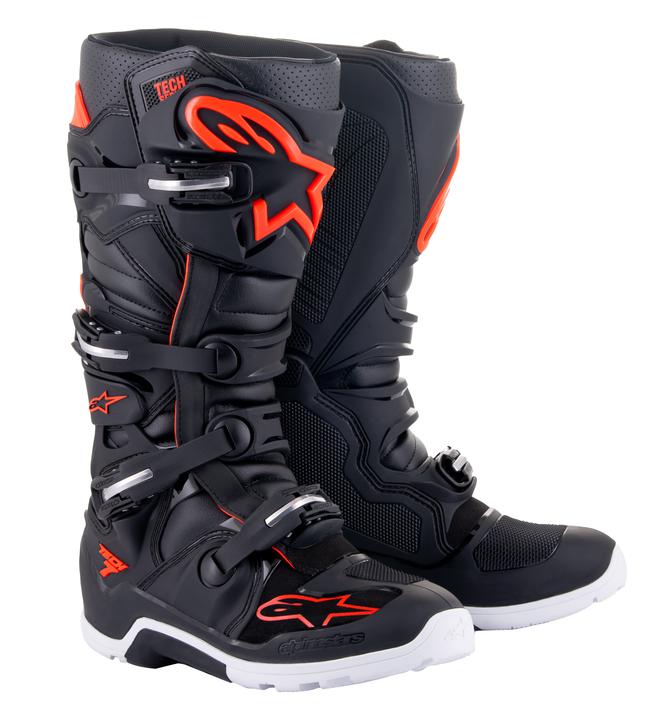 Alpinestars MX24 Tech 7 Enduro Black Red Fluro