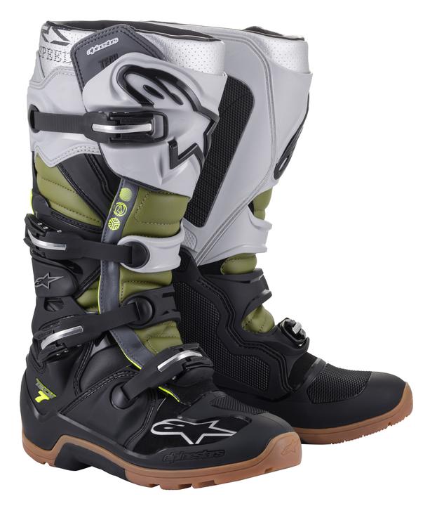 Alpinestars Tech 7 Enduro Boot - Black / Silver / Green