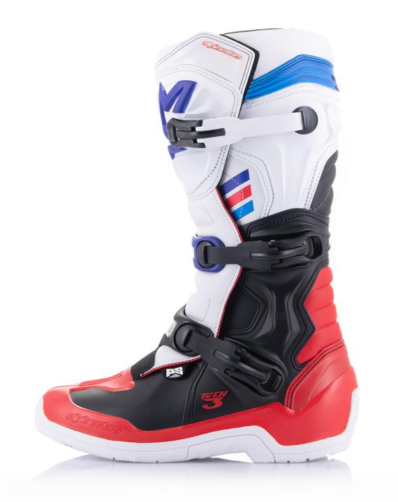 Alpinestars MX23 Tech 3 White Bright Red Dark Blue